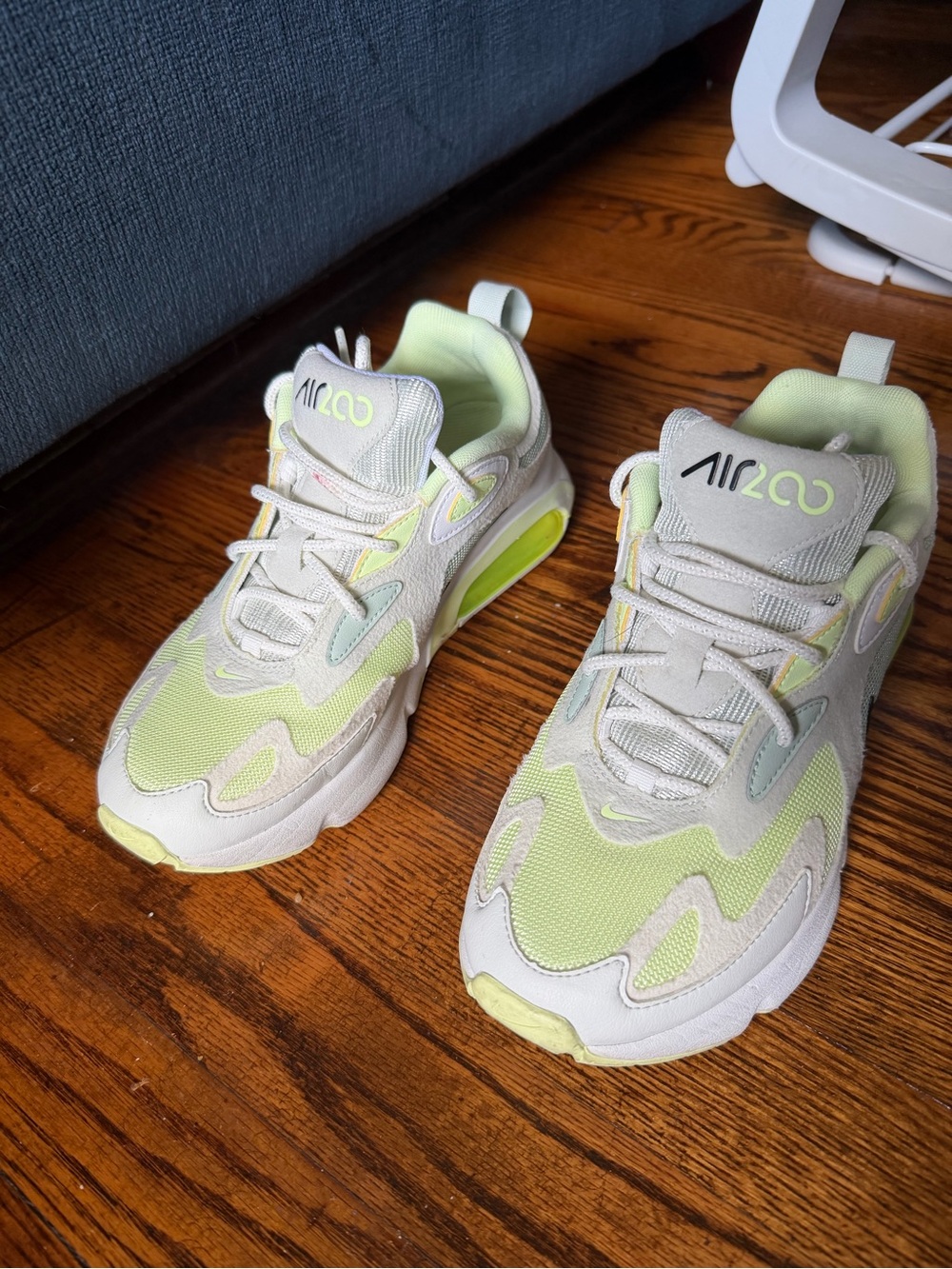 Nike Air Max React Sneakers in Pale Green and White